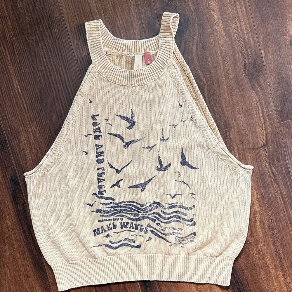 Pilcro Cream Knit Tank Top